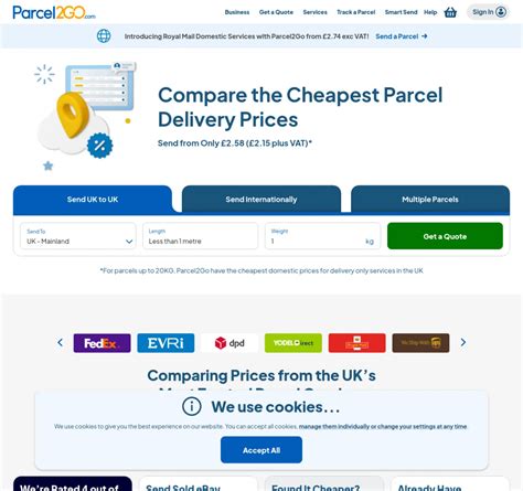 parcel2go customer service number.